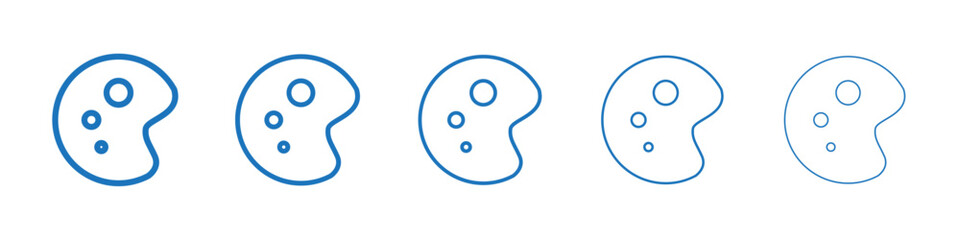 Palette icon Symbol collection thin outline set