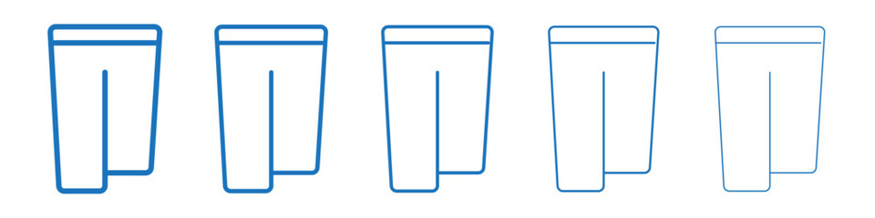 Pants icon Symbol collection thin outline set