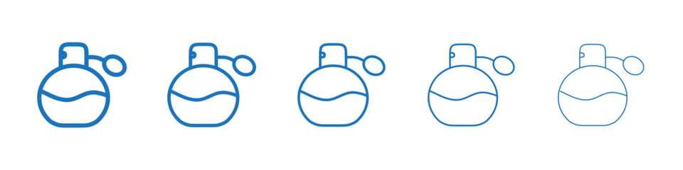 Parfum icon Symbol collection thin outline set