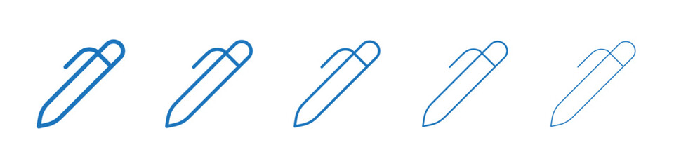 Obraz premium Pen icon Symbol collection thin outline set