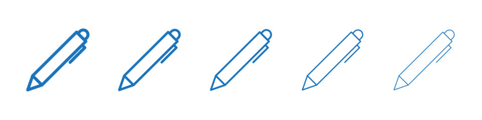Pen icon Symbol collection thin outline set