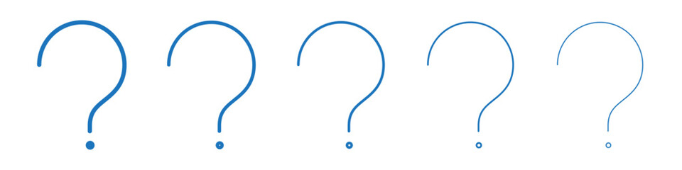 Question icon Symbol collection thin outline set