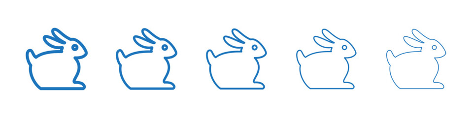 Rabbit icon Symbol collection thin outline set