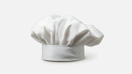 white chef's hat on isolated white background