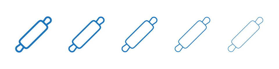 Rolling pin icon Symbol collection thin outline set