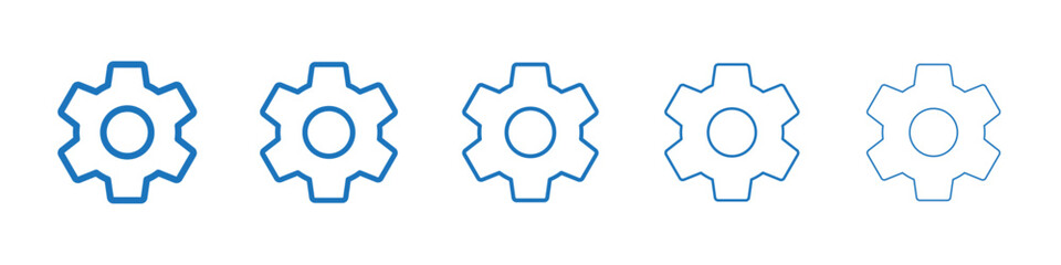 Obraz premium Settings icon Symbol collection thin outline set