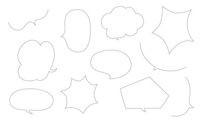 シンプルなフキダシセット