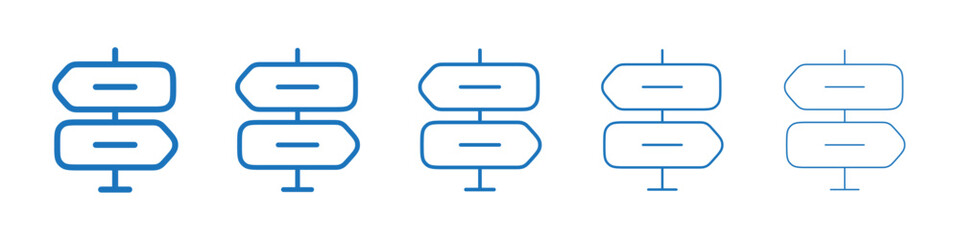 Obraz premium Signpost icon Symbol collection thin outline set