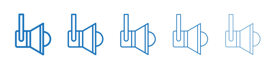 Spotlight icon Symbol collection thin outline set