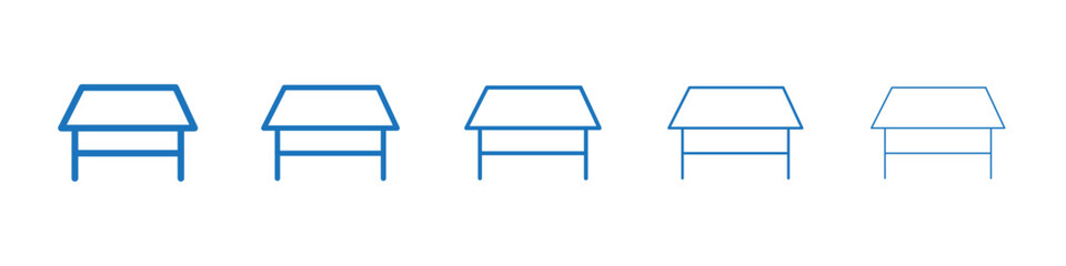 Table icon Symbol collection thin outline set