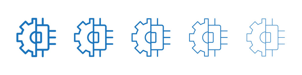 Technology icon Symbol collection thin outline set