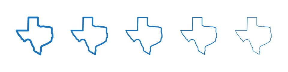 Texas icon Symbol collection thin outline set