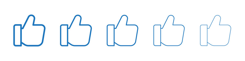 thumbs up icon Symbol collection thin outline set