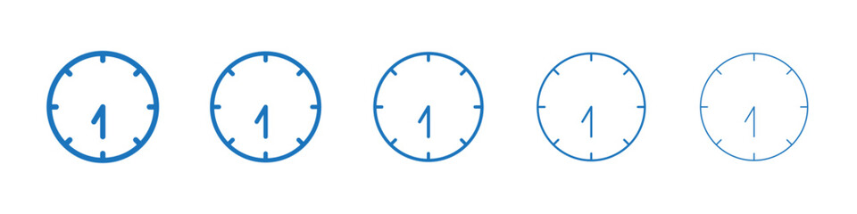 Time icon Symbol collection thin outline set