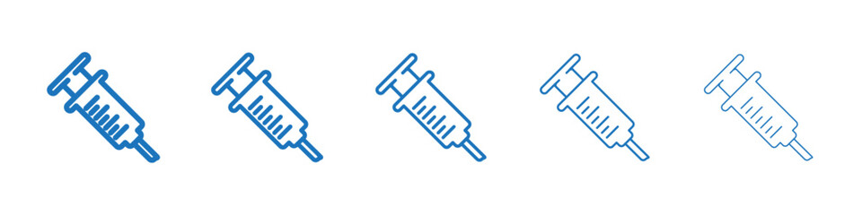 Vaccination icon Symbol collection thin outline set
