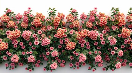 Fototapeta premium Vibrant Pink Flower Wall Blooming Lush Garden Botanical Beauty