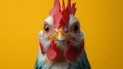 A Vibrant Portrait of a Bird with Unique Characteristics