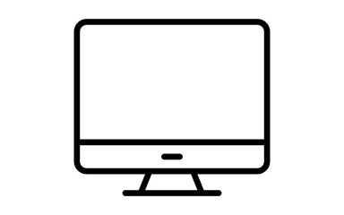 Desktop system outline icon, desktop vector image, png desktop image