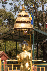 The statue of Buddha at World Peace Pond, Swayambhunath, Kathmandu, Nepal