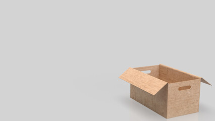 The Cardboard box for Shopping concept 3d rendering.