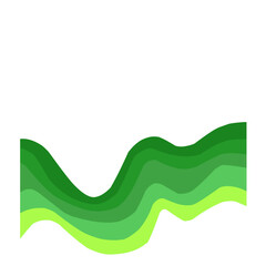 Abstract Green Wave Element 