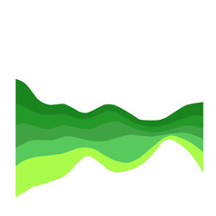 Abstract Green Wave Element 