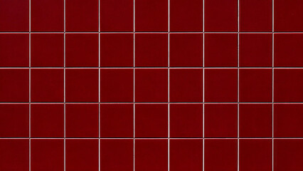 Close-up of dark red ceramic tile texture background