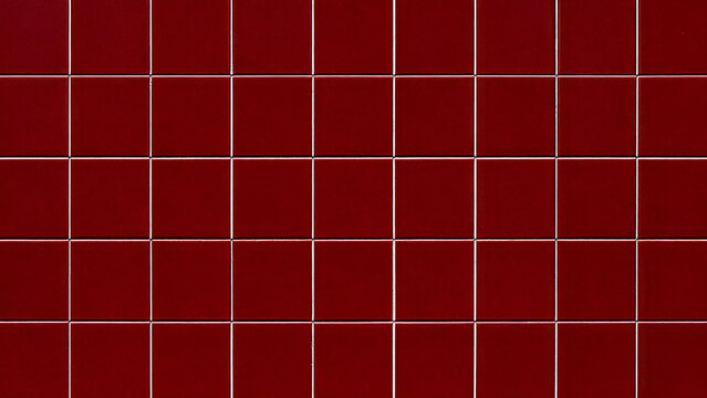 Close-up of dark red ceramic tile texture background