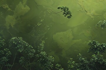 Organic Olive Green Gradient Canvas with Natural Noise Texture Ideal for Eco-Friendly Poster Background