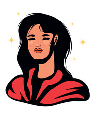 Confident Woman in red outfit Icon