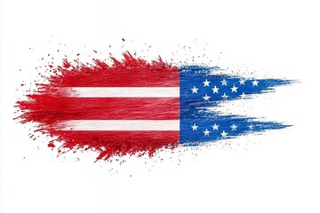 Abstract American Flag Explosion