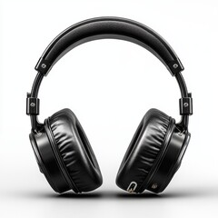 Sleek Black Headphones: Immersive Audio Experience