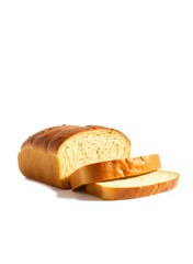 an image of a loaf of bread with a slice cut off, there is a loaf of bread with a slice cut out of...