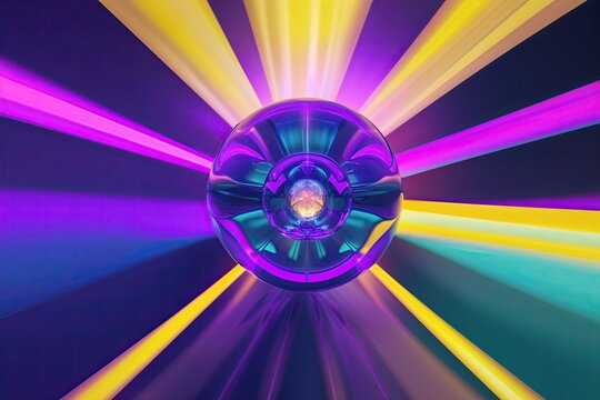 Vibrant Glow Artistry Featuring Bold Purple Yellow and Teal for Stunning Poster and Cover Designs