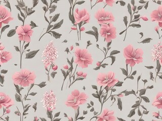 seamless flower textile pattern and 3D Floral ornaments texture background