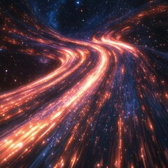 Obraz premium Cosmic Pathway of Light in the Vastness of Outer Space