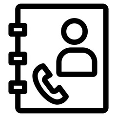 contact icon element for design