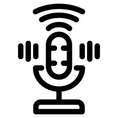 Voice assistant icon element for design