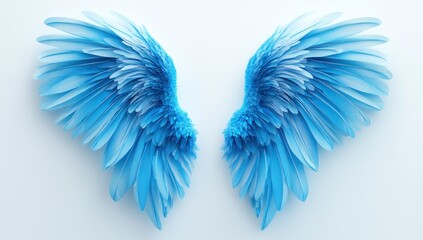 ethereal azure wings a symbolic embodiment of freedom aspiration and celestial grace resting gracefully