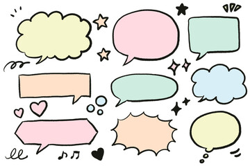 吹き出しカラフル