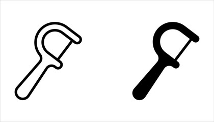 Dental floss icon set. Teeth hygiene symbol. Oral health care sign. Dentist treatment pictogram on white background