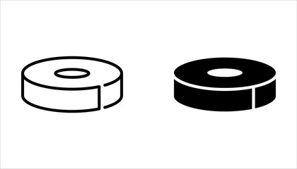 sticky tape icon set, Adhesive Tape on white background
