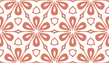 Fototapeta premium Vector Ornamental Seamless Line Pattern. Endless Texture. Geometric Ornament. For the interior design, printing, web and textile