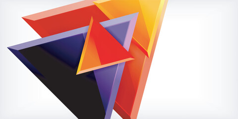 Triangle glass shapes geometric abstract background. Vector Illustration For Wallpaper, Banner, Background, Card, Book Illustration, landing page