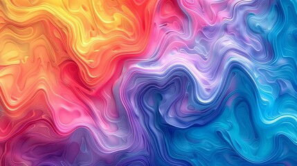 Fototapeta premium Abstract Colorful Swirls Vibrant Hues Liquid Paint Texture Background
