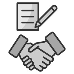 Contract  Icon Element For Design