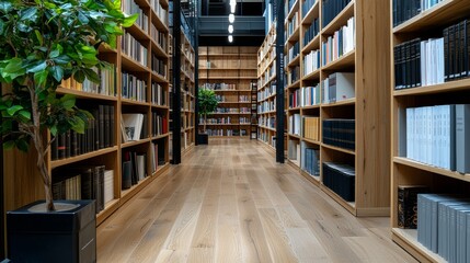 Obraz premium Exploring a Vast Room of Imagination where Endless Books Await to Spark Your Creative Ideas and Fuel your Passion for Reading