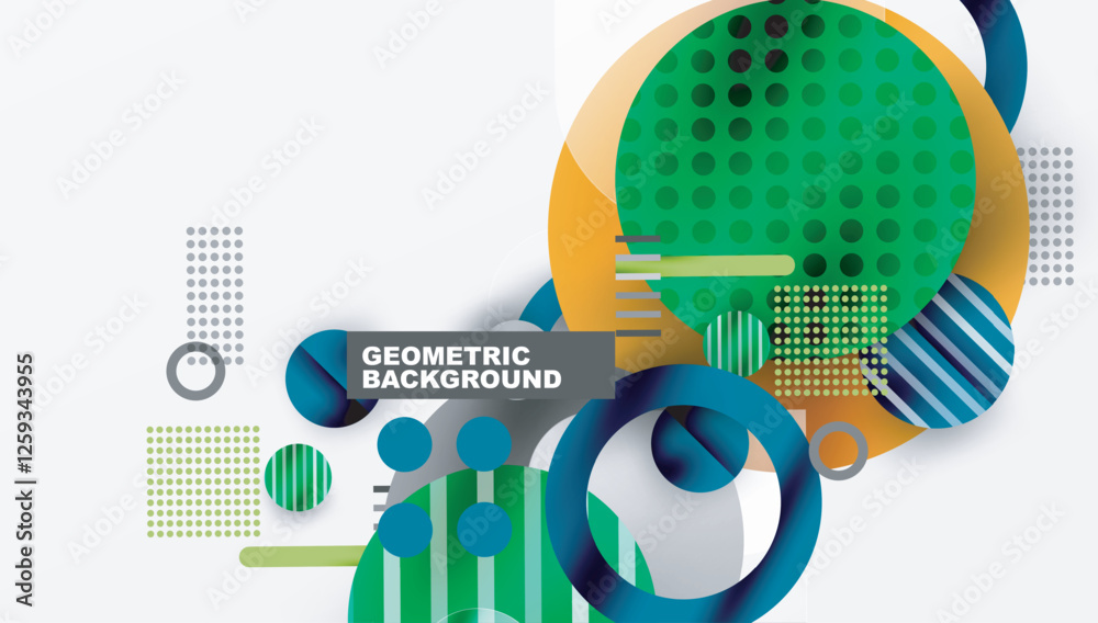 Poster Abstract background - layered geometric shapes with smooth gradients and transparency