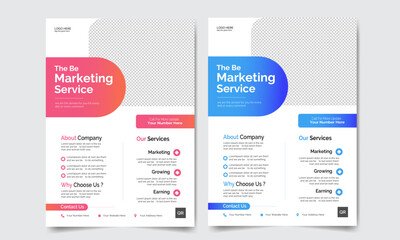 A package of A4 flyer  design, eye catchy and stylish template, vector poster in multiple colour variation, corporative design, Flyer Layout, clean design for creative business.