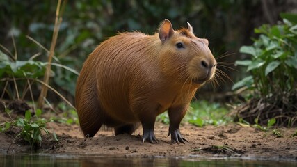 Capybara in nature